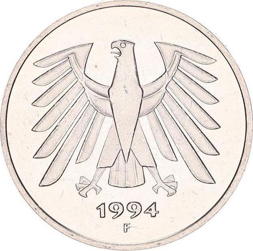 Revers 5 Mark 1994 F - Münze Wert - Deutschland, BRD
