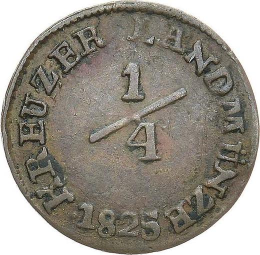 Revers 1/4 Kreuzer 1825 - Münze Wert - Sachsen-Hildburghausen, Friedrich