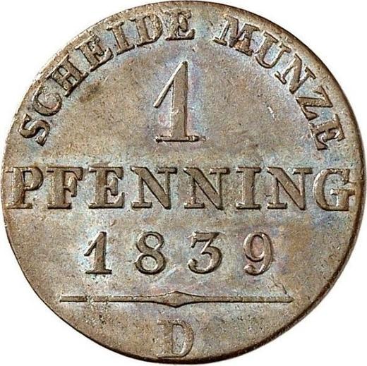 Reverse 1 Pfennig 1839 D - Coin Value - Prussia, Frederick William III