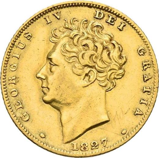 Obverse Half Sovereign 1827 - Gold Coin Value - United Kingdom, George IV