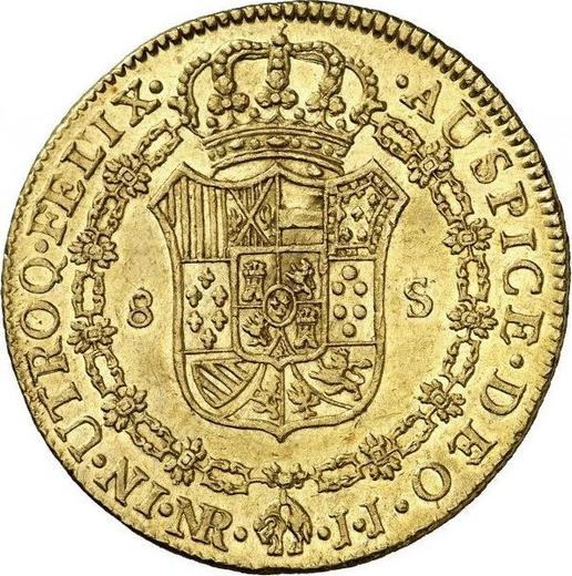 Reverse 8 Escudos 1784 NR JJ - Gold Coin Value - Colombia, Charles III