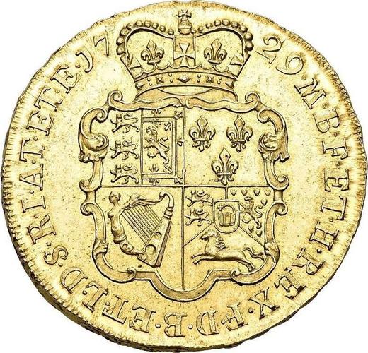 Reverse Five guineas 1729 "Young Head" - Gold Coin Value - United Kingdom, George II