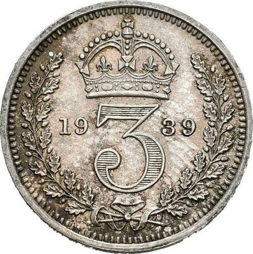 Reverse Threepence 1939 HP "Type 1937-1952" - Silver Coin Value - United Kingdom, George VI