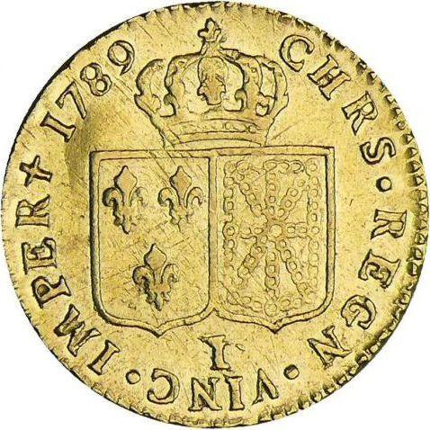 Reverso Louis d'Or 1789 I - valor de la moneda de oro - Francia, Luis XVI