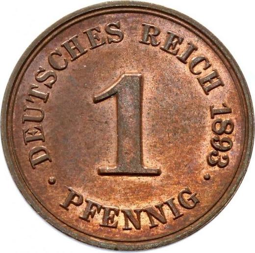 Obverse 1 Pfennig 1893 A "Type 1890-1916" - Coin Value - Germany, German Empire