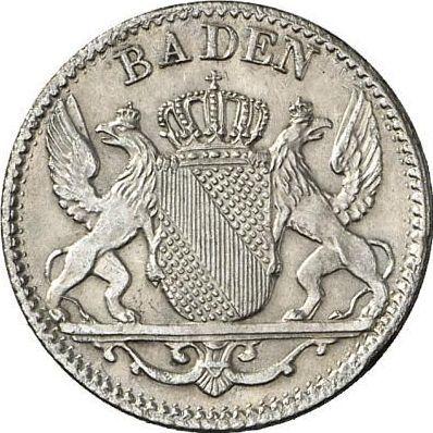 Obverse 3 Kreuzer 1848 - Silver Coin Value - Baden, Leopold