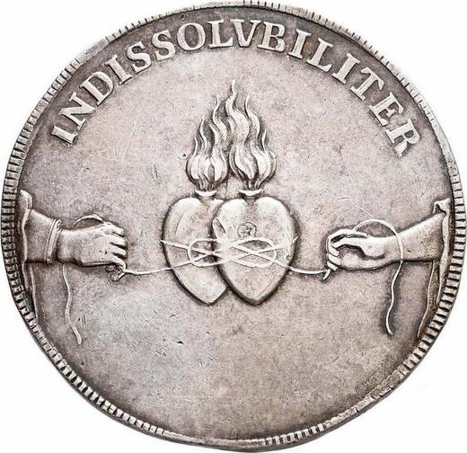 Awers monety - Talar 1719 IGS "Ślubny" - cena srebrnej monety - Polska, August II Mocny