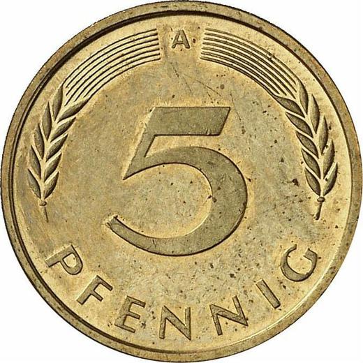 Obverse 5 Pfennig 1995 A - Coin Value - Germany, FRG