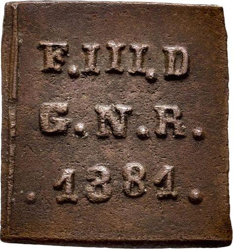 Reverse 1/2 Maravedí 1381 (1831) Date "1381" -  Coin Value - Spain, Ferdinand VII