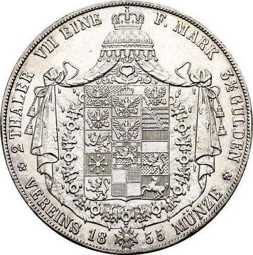 Reverse 2 Thaler 1855 A - Silver Coin Value - Prussia, Frederick William IV