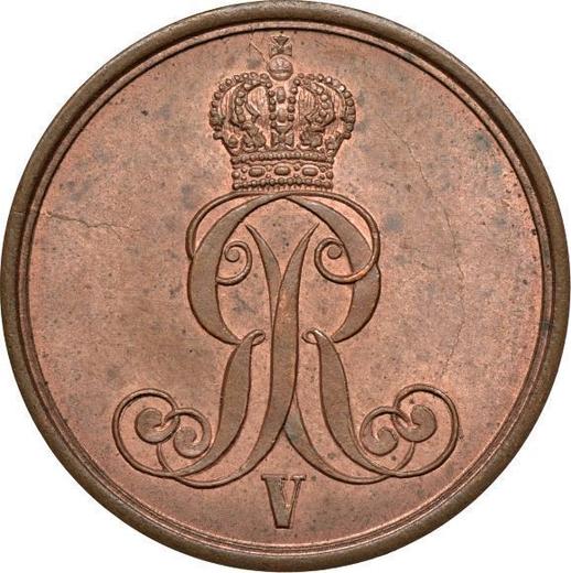 Obverse 1 Pfennig 1853 B -  Coin Value - Hanover, George V