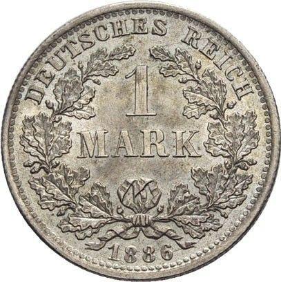 Obverse 1 Mark 1886 D "Type 1873-1887" - Silver Coin Value - Germany, German Empire
