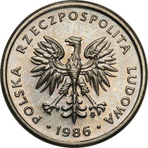 Awers monety - Próba 2 złote 1986 MW Nikiel - cena  monety - Polska, PRL