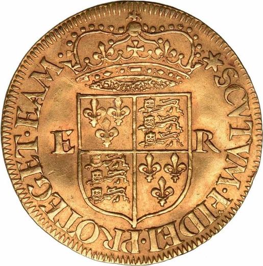 Реверс монеты - 1 крона без года (1561-1570) - цена золотой монеты - Великобритания, Елизавета I