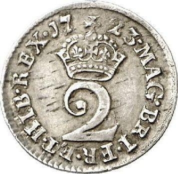 Reverso 2 peniques 1723 - valor de la moneda de plata - Gran Bretaña, Jorge I