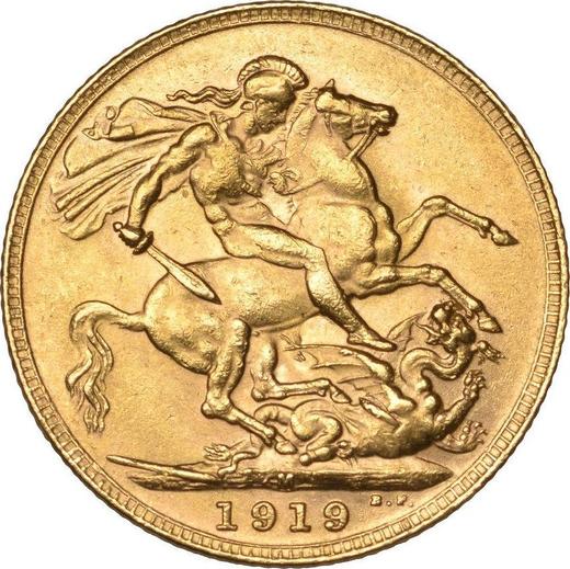 Reverse Sovereign 1919 M - Gold Coin Value - Australia, George V