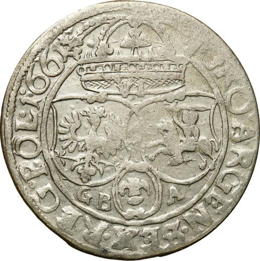 Reverse 6 Groszy (Szostak) 1661 GBA "Bust in a circle frame" - Silver Coin Value - Poland, John II Casimir