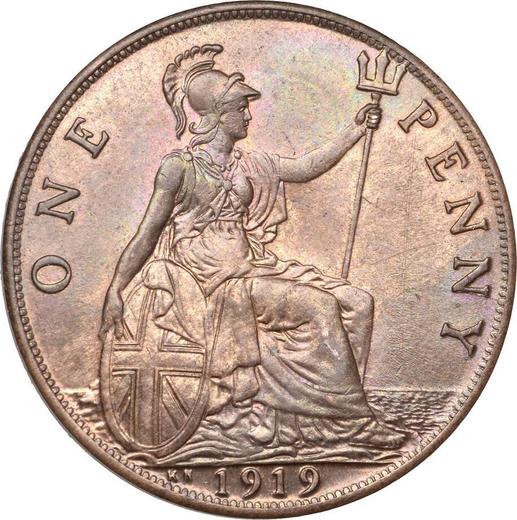 Реверс монеты - Пенни 1919 года KN "Тип 1911-1936" - цена  монеты - Великобритания, Георг V
