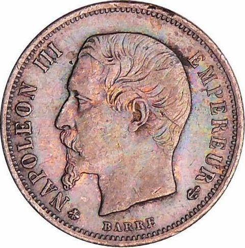 Аверс монеты - 50 сантимов 1862 года A "Тип 1853-1863" - цена серебряной монеты - Франция, Наполеон III