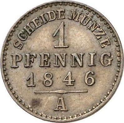 Rewers monety - 1 fenig 1846 A - cena  monety - Schwarzburg-Sondershausen, Ginter Fryderyk Karol II