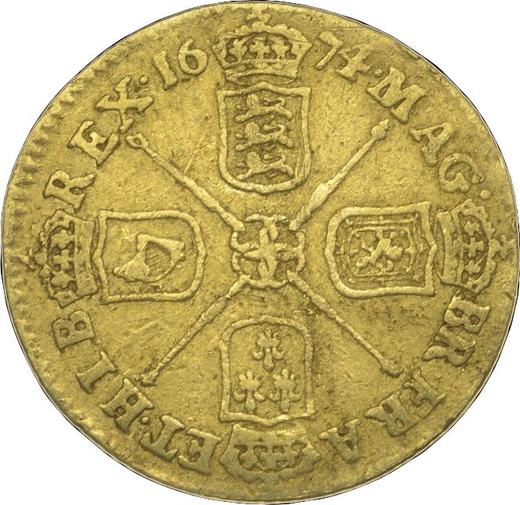 Reverse Half Guinea 1674 "Second laureate bust" - Gold Coin Value - United Kingdom, Charles II