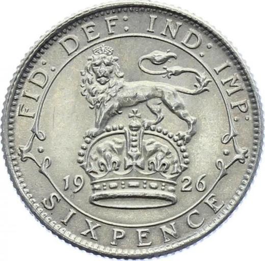 Revers 6 Pence 1926 - Silbermünze Wert - Großbritannien, Georg V