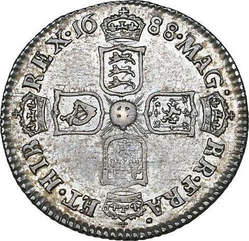 Reverse Sixpence 1688 - Silver Coin Value - United Kingdom, James II