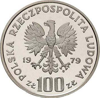 Obverse Pattern 100 Zlotych 1979 MW "Chamois" Silver - Silver Coin Value - Poland, Peoples Republic