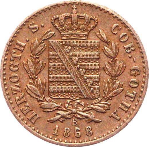 Obverse 2 Pfennig 1868 B -  Coin Value - Saxe-Coburg and Gotha, Ernest II