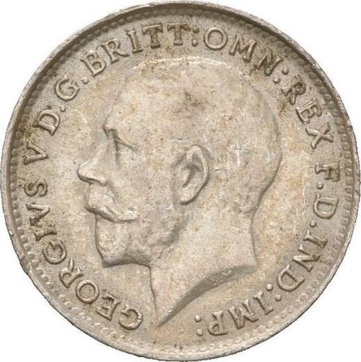 Obverse Threepence 1920 "Type 1920-1927" - Silver Coin Value - United Kingdom, George V