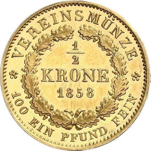 Revers 1/2 Krone 1858 - Goldmünze Wert - Bayern, Maximilian II