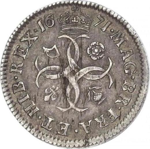 Reverse Fourpence (Groat) 1671 - Silver Coin Value - United Kingdom, Charles II