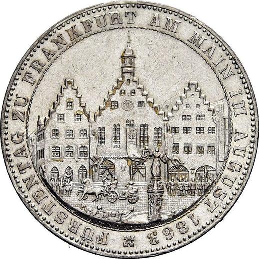 Реверс монеты - Талер 1863 года "День принцев" - цена серебряной монеты - Франкфурт-на-Майне, Вольный город