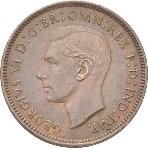 Avers 1 Farthing 1942 HP - Münze Wert - Großbritannien, Georg VI