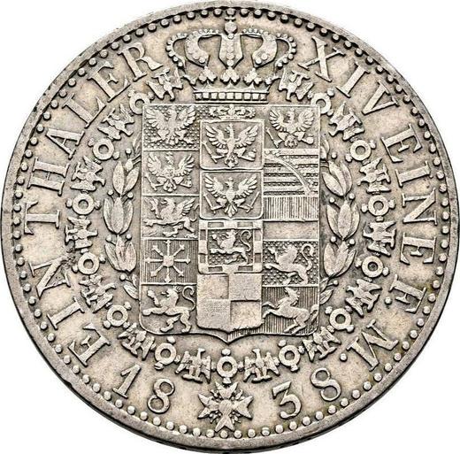 Revers Taler 1838 D - Silbermünze Wert - Preußen, Friedrich Wilhelm III