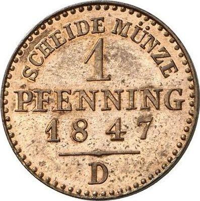 Reverse 1 Pfennig 1847 D - Coin Value - Prussia, Frederick William IV