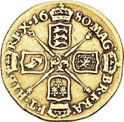 Reverse Half Guinea 1680 "Second laureate bust" Elephant and castle - Gold Coin Value - United Kingdom, Charles II