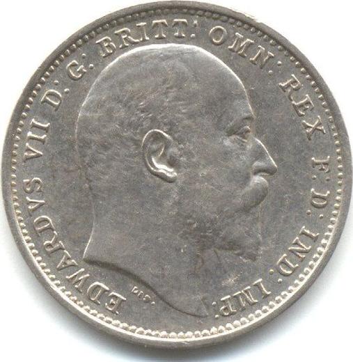 Obverse Fourpence (Groat) 1905 - Silver Coin Value - United Kingdom, Edward VII