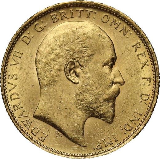 Obverse Sovereign 1902 S - Gold Coin Value - Australia, Edward VII
