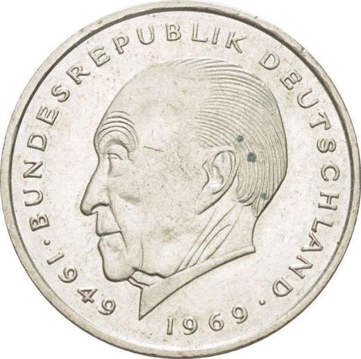 Obverse 2 Mark 1971 J "Konrad Adenauer" -  Coin Value - Germany, FRG