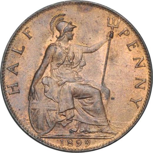 Реверс монеты - 1/2 пенни 1899 года TB - цена монеты - Великобритания, Виктория