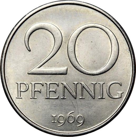 Obverse 20 Pfennig 1969 Copper-nickel Pattern -  Coin Value - Germany, GDR