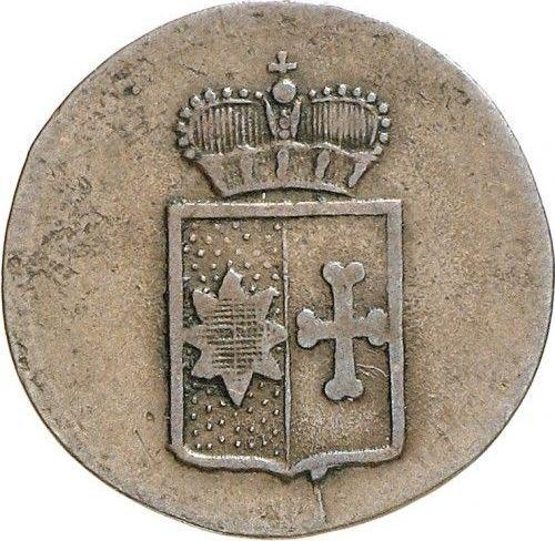 Obverse 1 Pfennig 1821 F.W. -  Coin Value - Waldeck-Pyrmont, George Heinrich