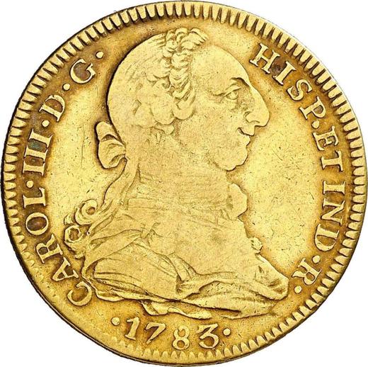 Obverse 4 Escudos 1783 Mo FF - Gold Coin Value - Mexico, Charles III