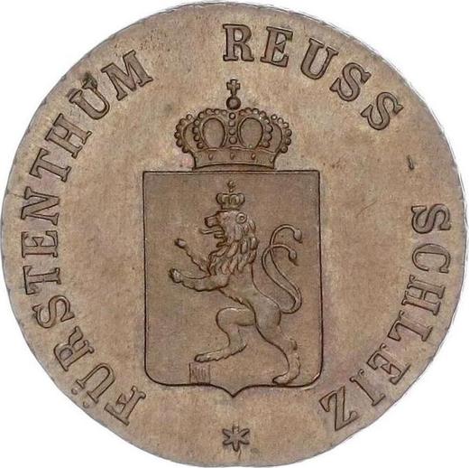 Awers monety - 3 fenigi 1844 A - cena  monety - Reuss-Schleiz, Henryk LXII