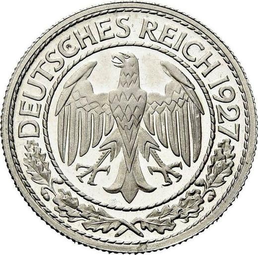 Obverse 50 Reichspfennig 1927 F -  Coin Value - Germany, Weimar Republic