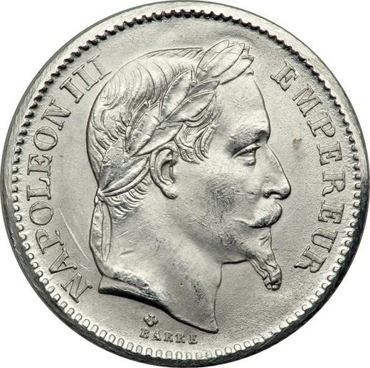 Avers 20 Franken 1863 BB "Typ 1861-1870" Platin - Platinummünze Wert - Frankreich, Napoleon III
