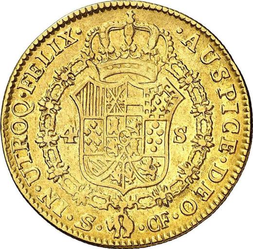 Reverse 4 Escudos 1779 S CF - Gold Coin Value - Spain, Charles III