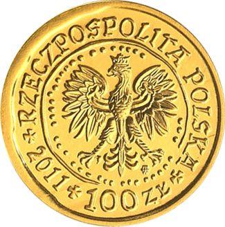Avers 100 Zlotych 2011 MW NR "Seeadler" - Goldmünze Wert - Polen, III Republik Polen nach Stückelung