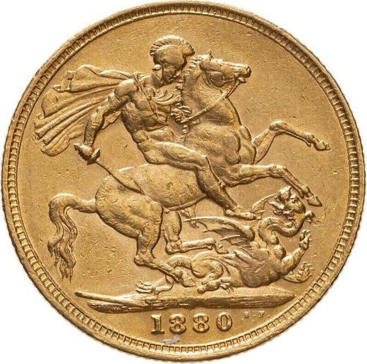 Reverse Sovereign 1880 M WW "St. George" - Gold Coin Value - Australia, Victoria